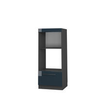 MIKROWELLENSCHRANK Fame-Line Dunkelblau Hochglanz 60 cm offen - Anthrazit/Dunkelblau, Holzwerkstoff (60/153.6/58.1cm) - Vicco