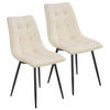ESSZIMMERSTUHL Blanca Samt beige (2er Set) - Beige, Textil (46/90/61cm) - Juskys