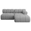 ECKSOFA modulares Sofa Razon-L1 - 190x160x70 cm Hellgrau Velours - Hellgrau, Holzwerkstoff/Textil (190/160cm) - ALTDECOR