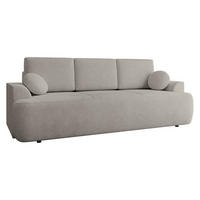 SCHLAFSOFA Velo - Hellgrau/Schwarz, Holz/Kunststoff (248/94/110cm) - MIRJAN24