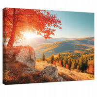LEINWANDBILD Berge Landschaft Modern 60x40 - Multicolor, Holzwerkstoff (60/40cm) - Wallarena