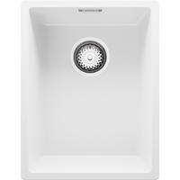 SPÜLBECKEN London Slim, 2-er set Weiß 36/47 cm 1 Becken + Ablauf-Set ab 40er Unterschrank - Chromfarben/Weiß, Kunststoff (36/20/47cm) - Primagran