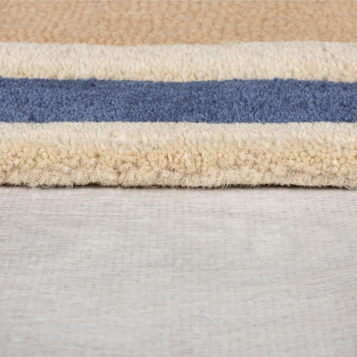 WOLLTEPPICH Geometrisch, Retro-Stil, Wohnzimmer Multicolor-Blau Rechteckig 80x150 - Multicolor, Textil (150/80cm) - KADIMA DESIGN