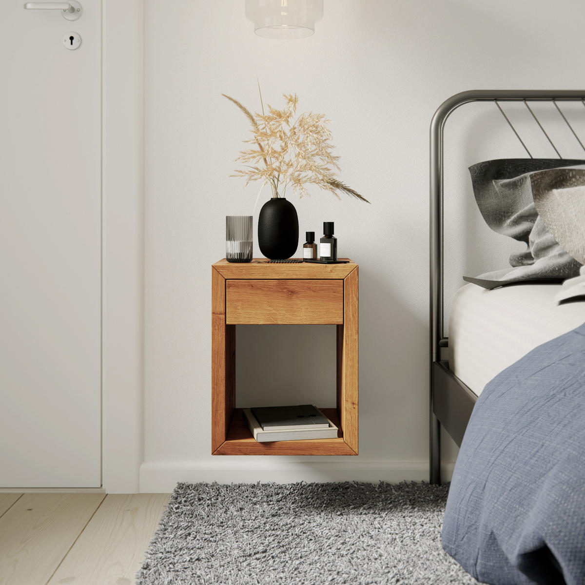 NACHTTISCH Hugo 2er Set, Eiche, 30/30/39 cm - Beige, Holz (30/39/30cm) - WOODEK