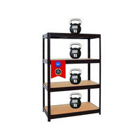 SCHWERLASTREGAL Dino 180x120x60 cm Fachlast 600 kg Schwarz - Schwarz, Metall (120/180/60cm) - PROREGAL