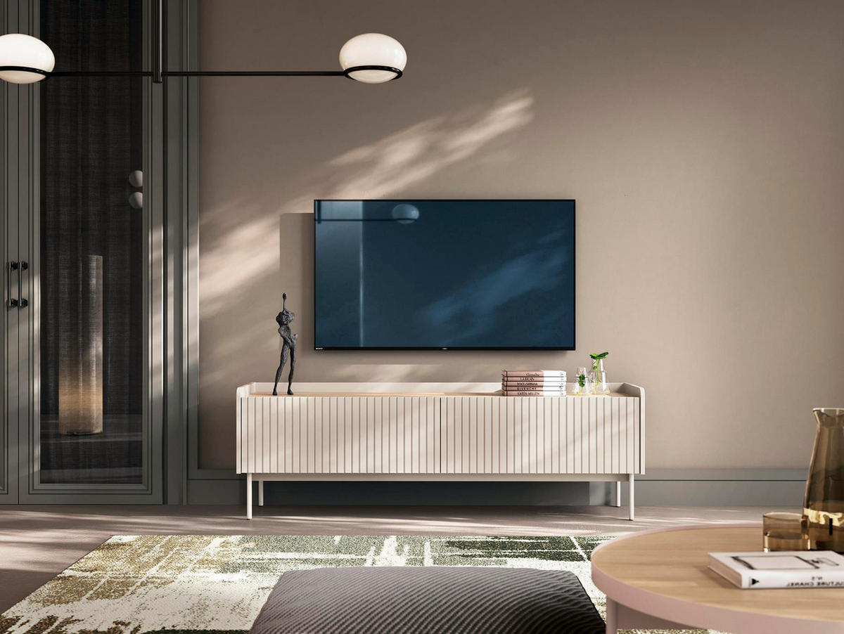 TV-SCHRANK Levant 153 Beige, Tv-Tisch - Beige, Holzwerkstoff (153/50/38cm) - Bettso