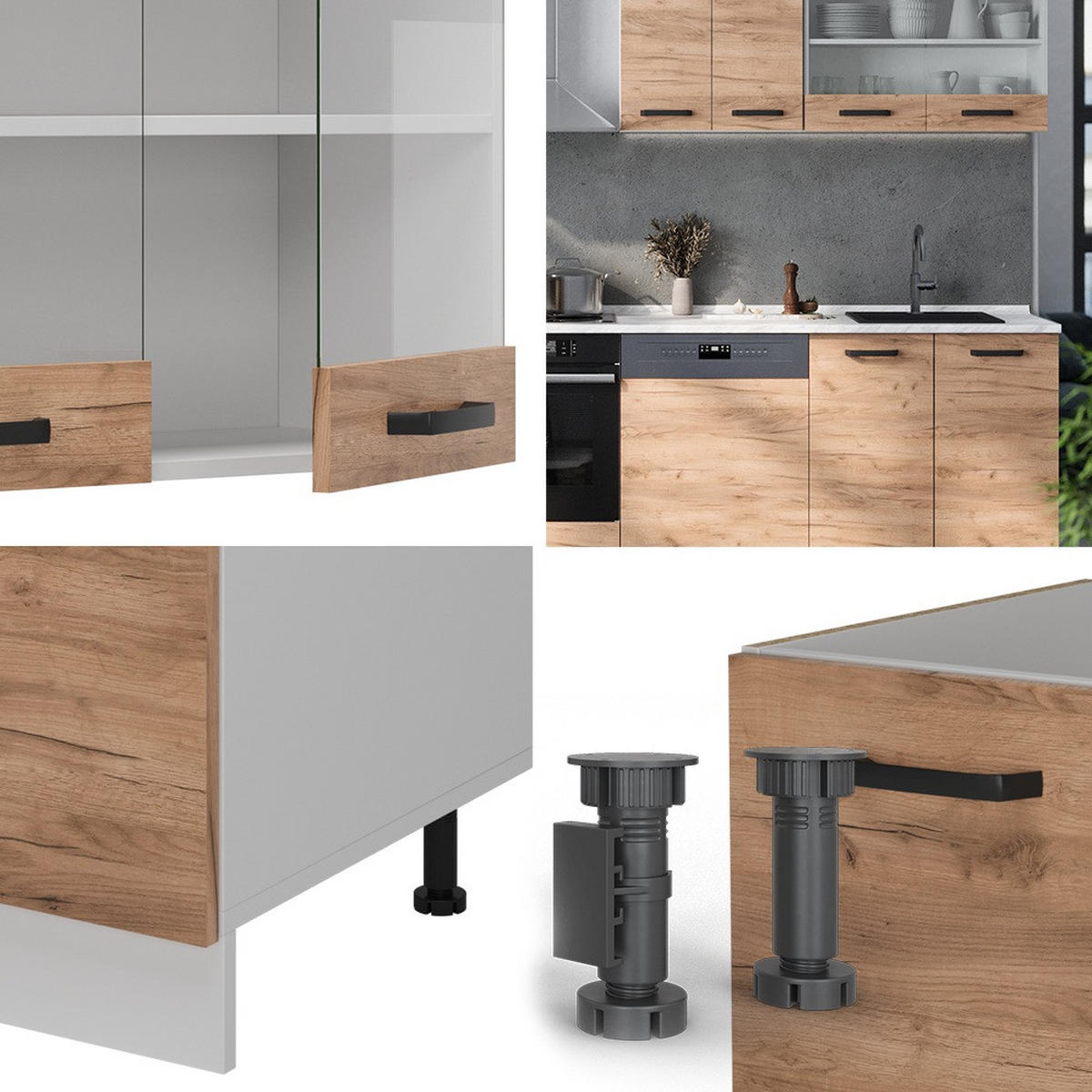 Honigeiche/Weiß, Holzwerkstoff (300/81.6/60cm) - Vicco