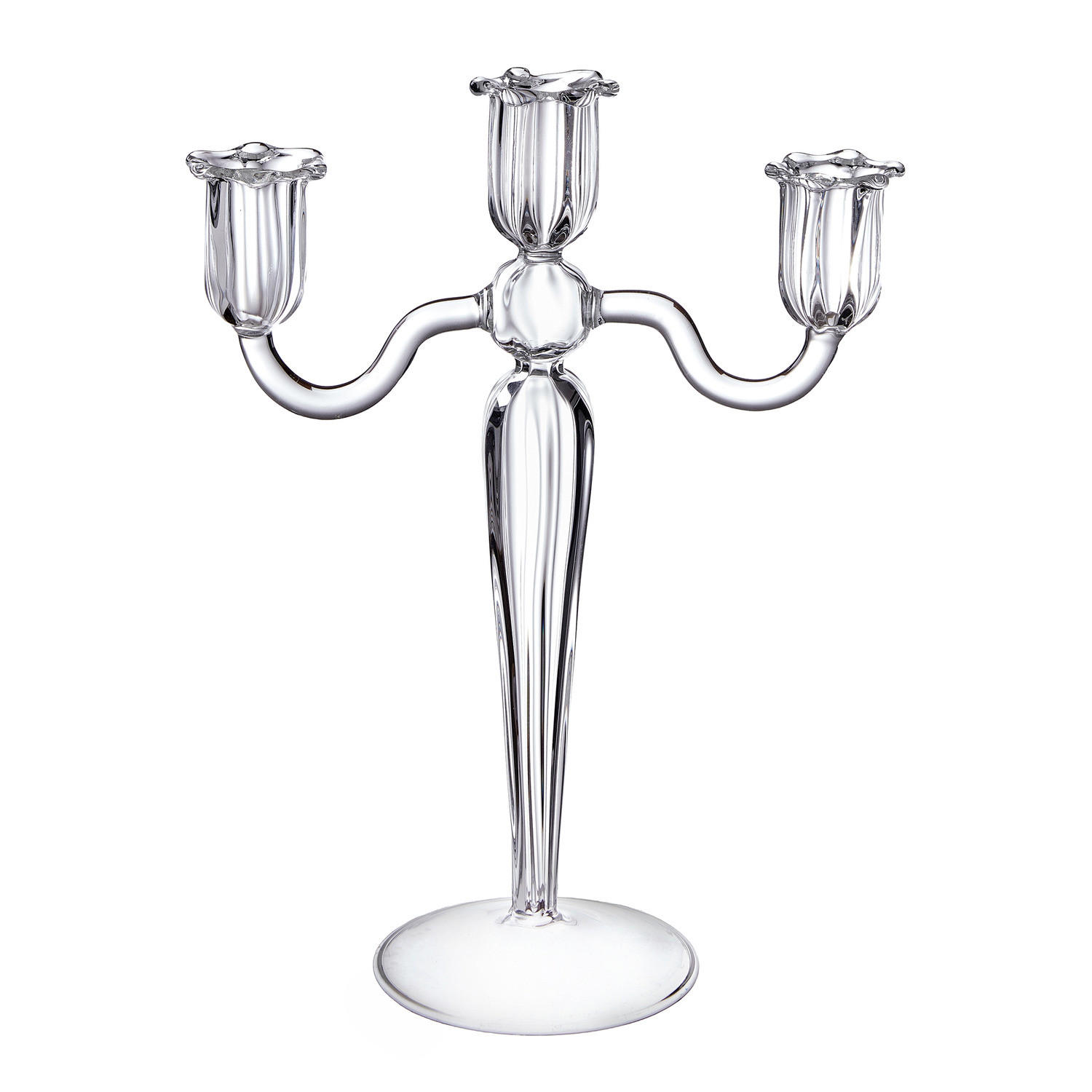 KERZENHALTER Purity für 3 Stabkerzen - Transparent, Glas (20/25/8cm) - Butlers