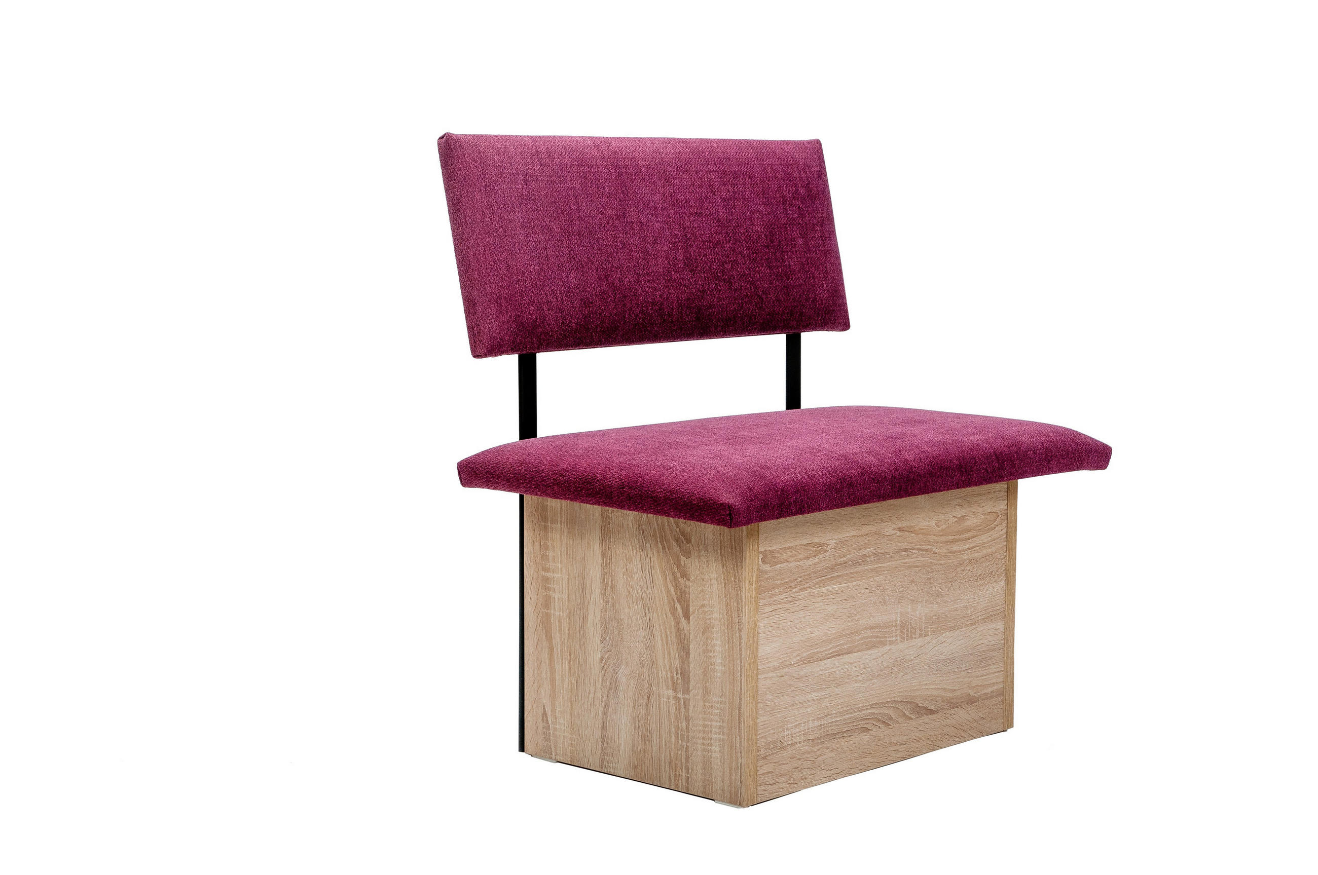 SITZBANK Das Raumwunder - Eichefarben/Violett, Holzwerkstoff/Textil (48/88/85cm) - Kundler Home