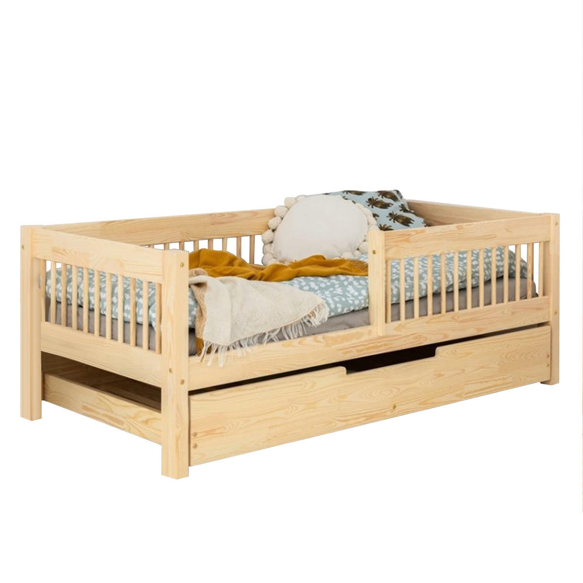 POSTEĽ 90/190 Ariette Prírodné drevo - hnedá, drevo (90/190cm) - Petits-meubles