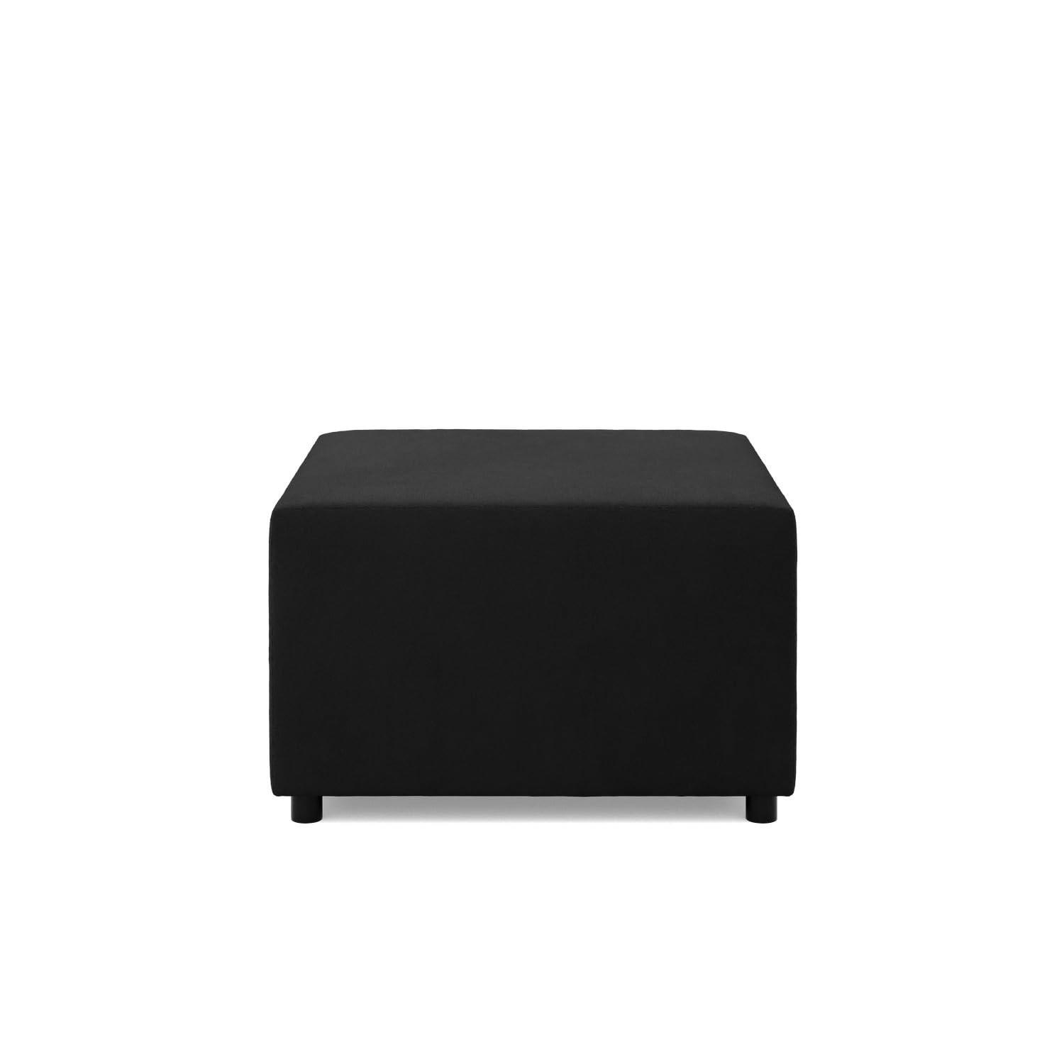 SITZPOUF 70 X 70 NEO, Schwarz - Schwarz, Textil (71/40/71cm)