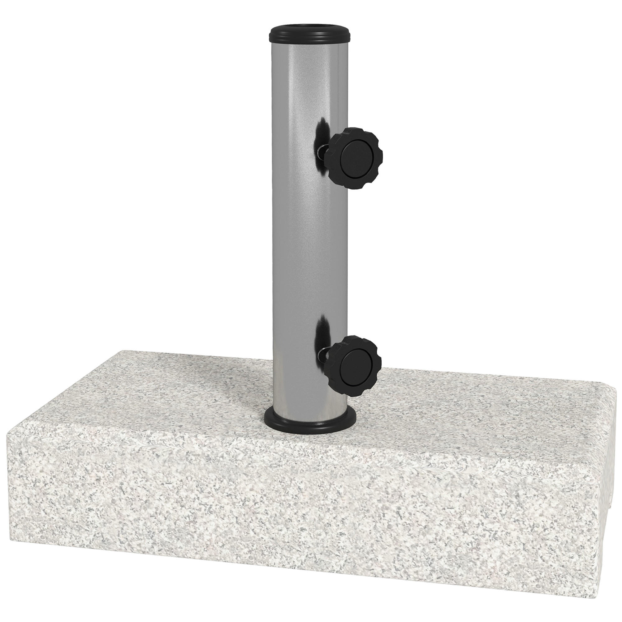 SONNENSCHIRMSTÄNDER, Granit, Grau - Grau, Stein (22.5/45cm) - Outsunny