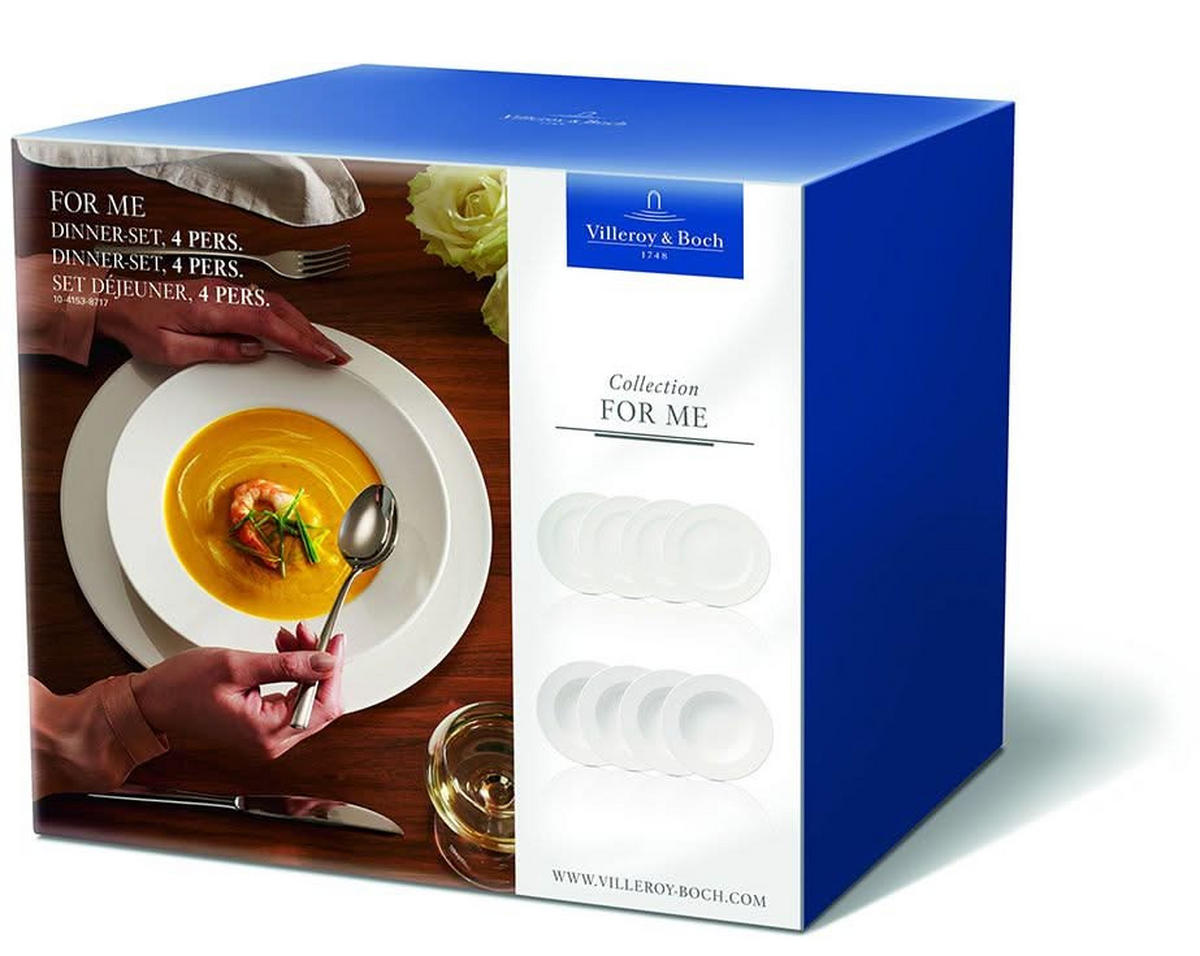 GESCHIRR For Me weiß 8-tlg. - Weiß, Keramik (2/2/2cm) - Villeroy & Boch