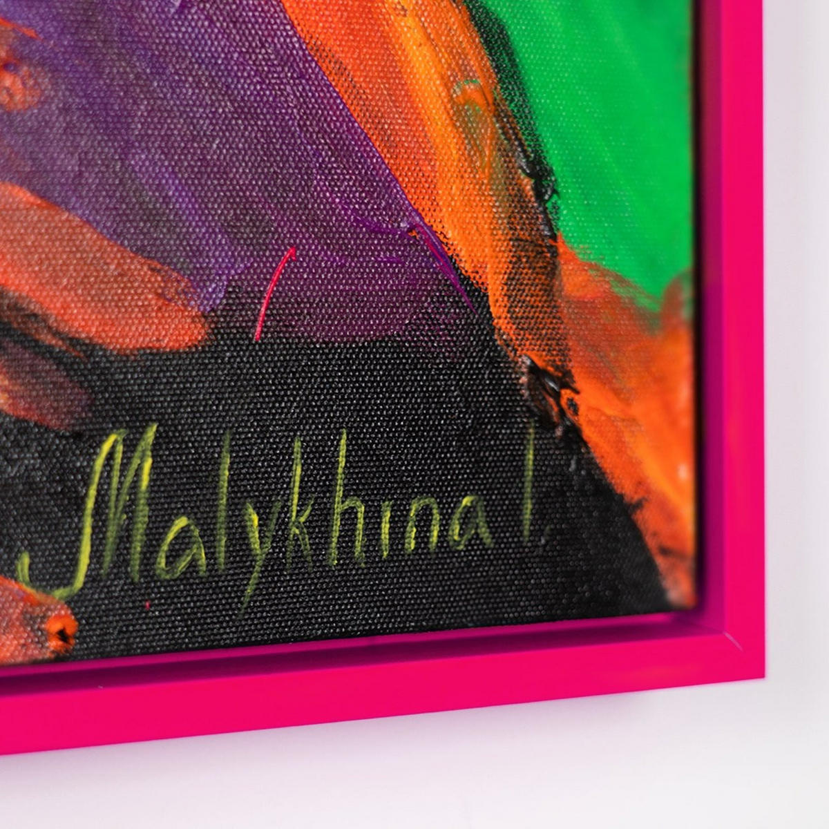 GEMÄLDE Löwenstärke Schattenfugenrahmen Pink 120x80 cm - Pink, Holz (120/80cm) - YS-art gallery