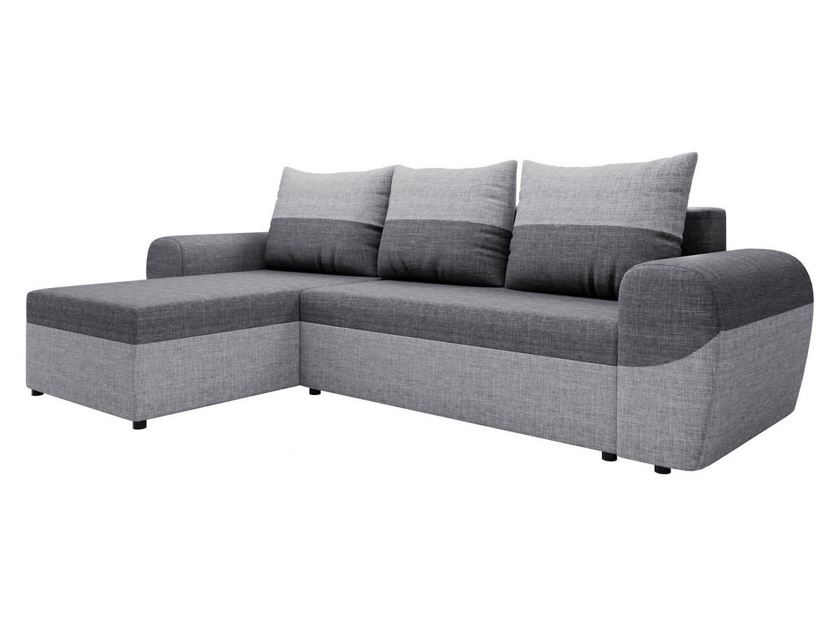 ECKSOFA Mader - Dunkelgrau/Hellgrau, Holz/Kunststoff (260/140cm) - MIRJAN24