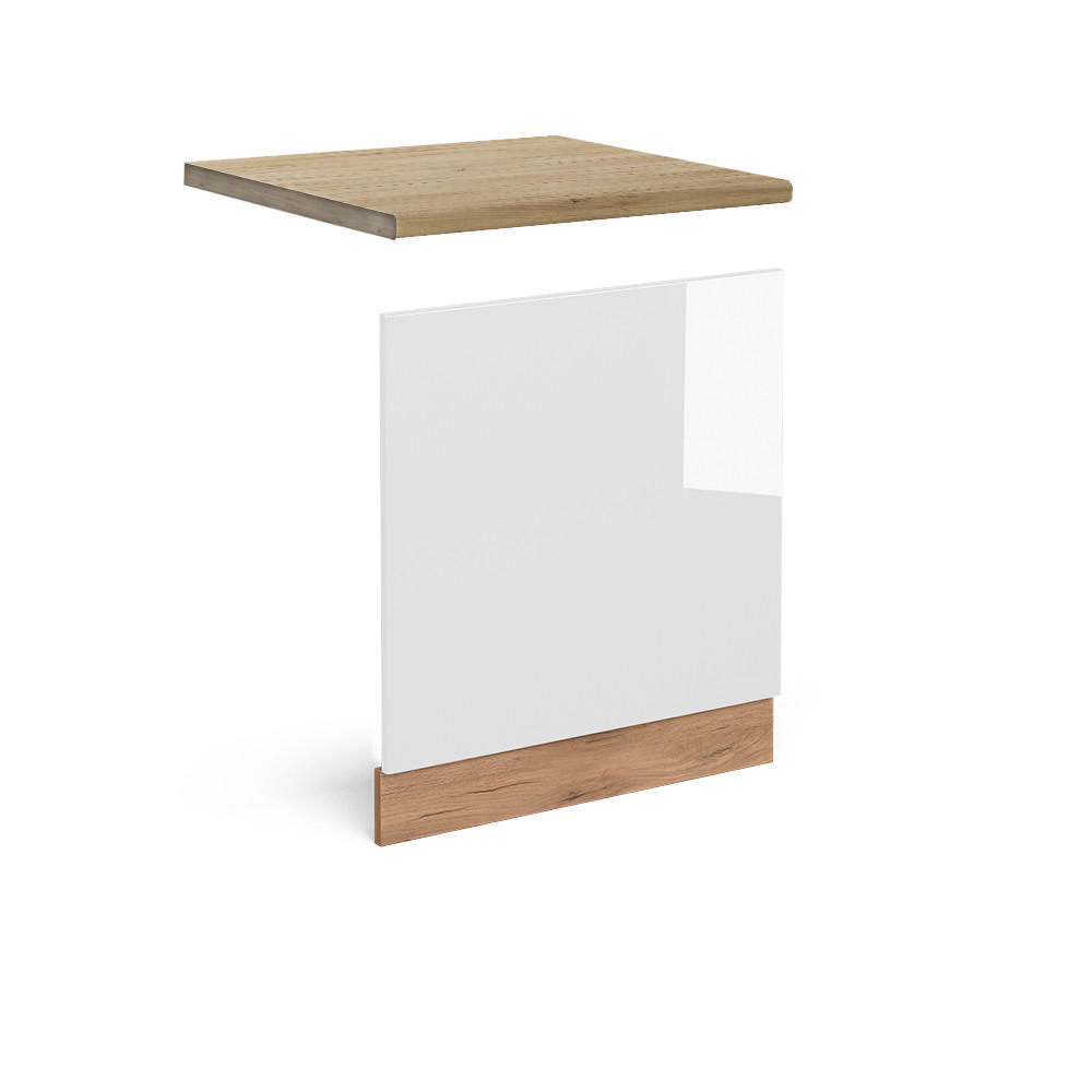 Vicco PŘEDNÍ PANEL R-Line Bílá vysoký lesk 60 cm , PD Dub