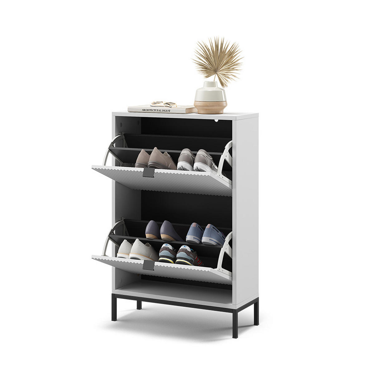 BOTNÍK NA BOTY Eliza Bílá - bílá, kompozitní dřevo (60/92/24cm) - Vicco