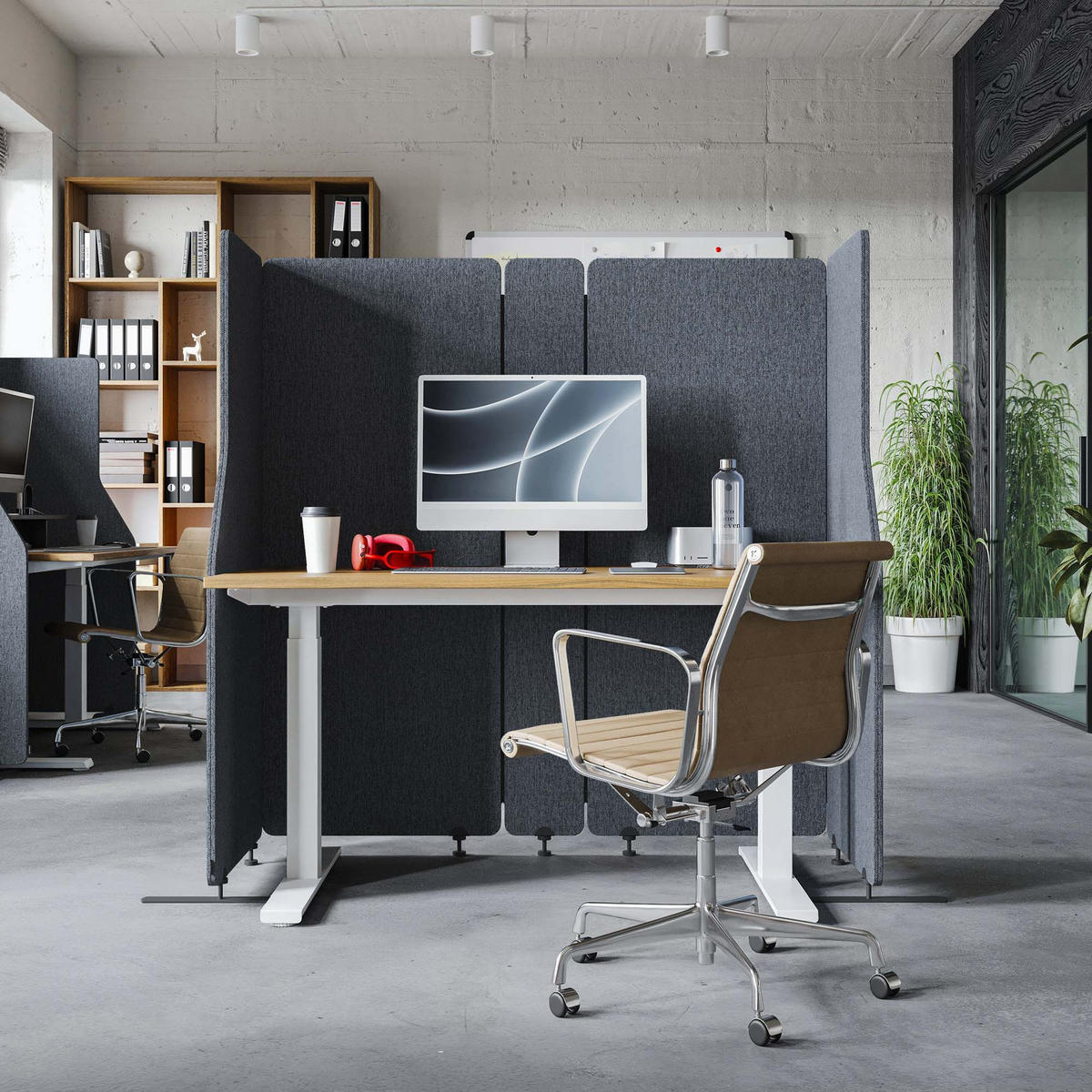 AKUSTIKSCHUTZWAND SADIE - Anthrazit, Metall (260/145/2cm) - Jan Nowak