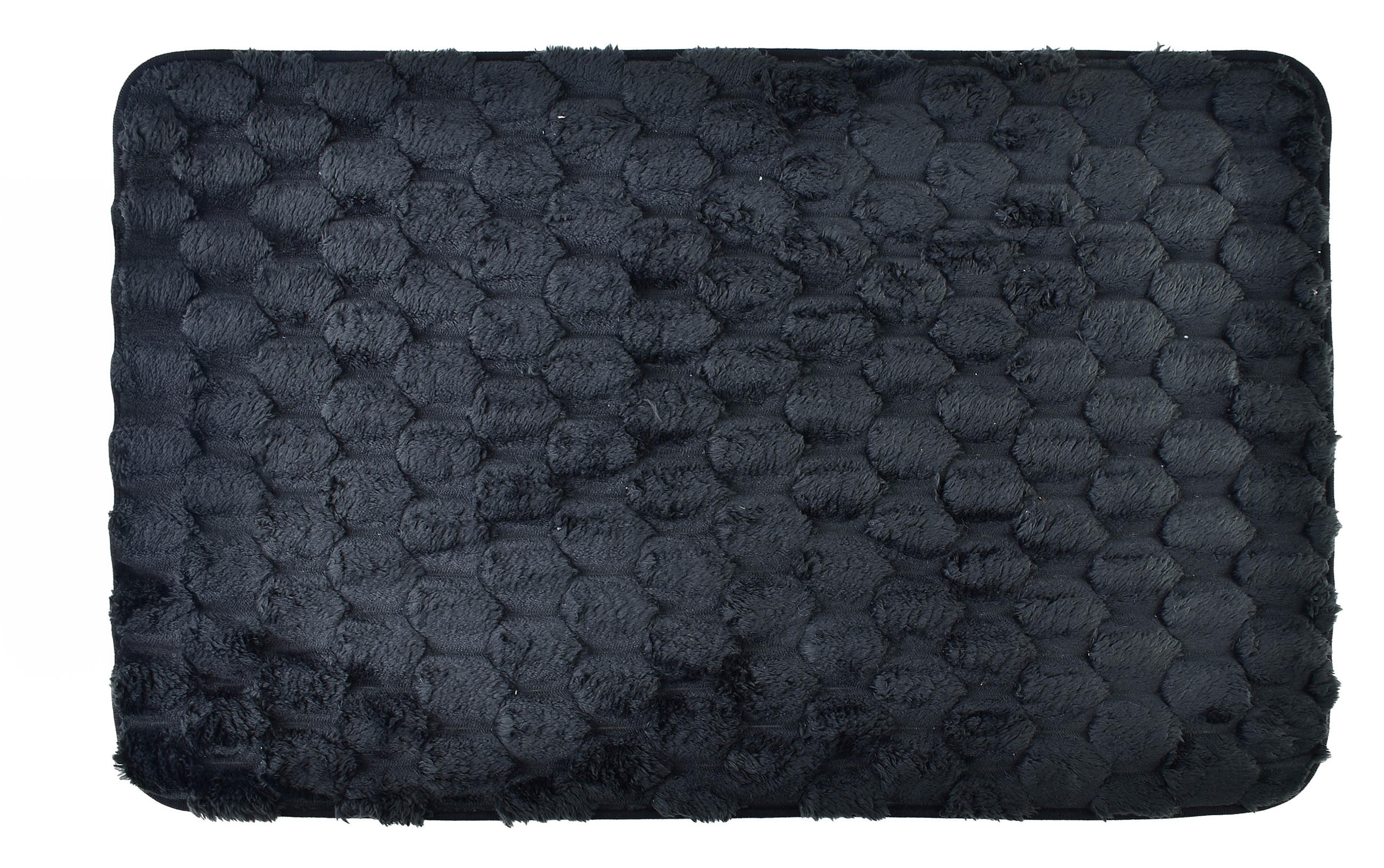 BADTEPPICH Zac Schwarz 80/50/2 cm Textilien - Schwarz, Textil (50/80cm) - Mondex