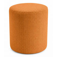 HOCKER M22 Orange 41/45/41 cm rund - Orange, Textil (41/45/41cm) - Livojo