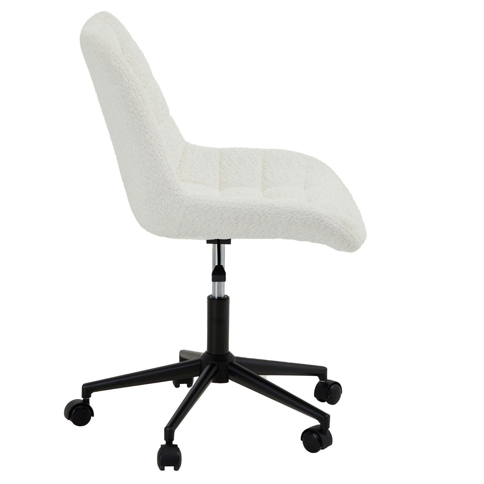 Thumbnail - Idimex Drehstuhl, Weiß, Textil, Mode, 54x80x61 cm, Arbeitszimmer, Bürostühle, Drehstühle