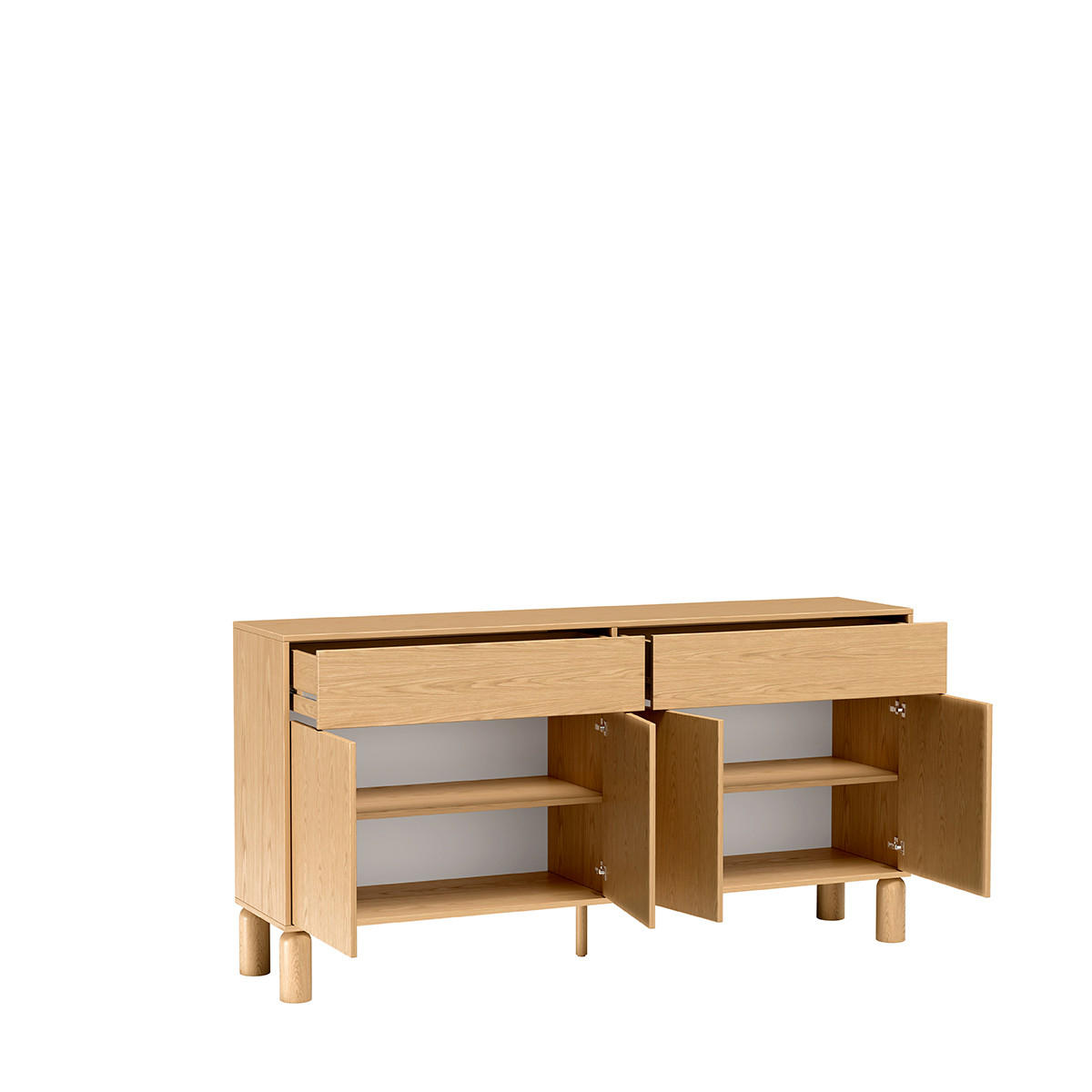 KOMMODE Sanden SN-1 Graphit - Graphitfarben, Holzwerkstoff (180/91.6/40.6cm)