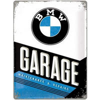 BLECHSCHILD 30/40 cm BMW Garage - Multicolor, Metall (30/40/0.2cm) - Nostalgic-Art