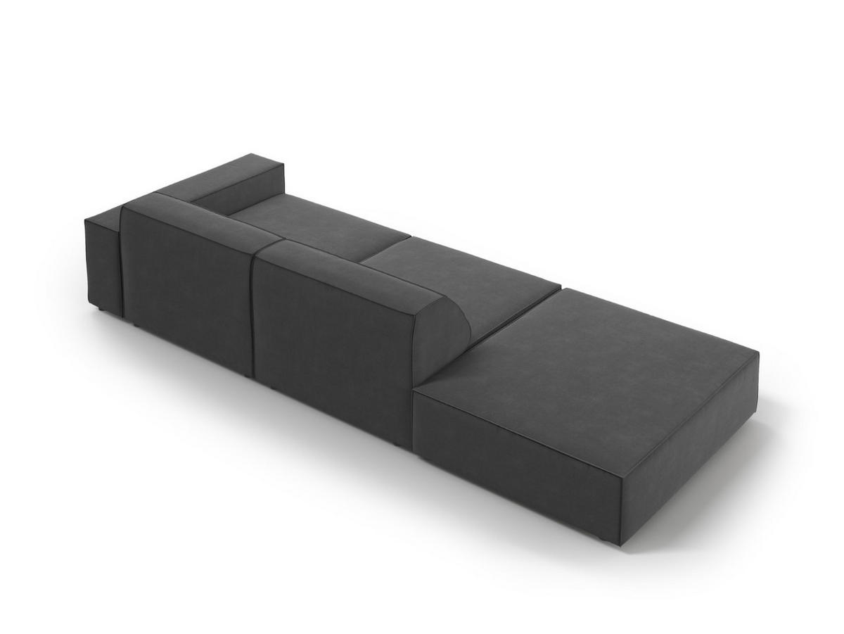 SOFA Jodie aus Samt grau 3 Sitzplätze - Grau, Textil (262/70/102cm) - Micadoni