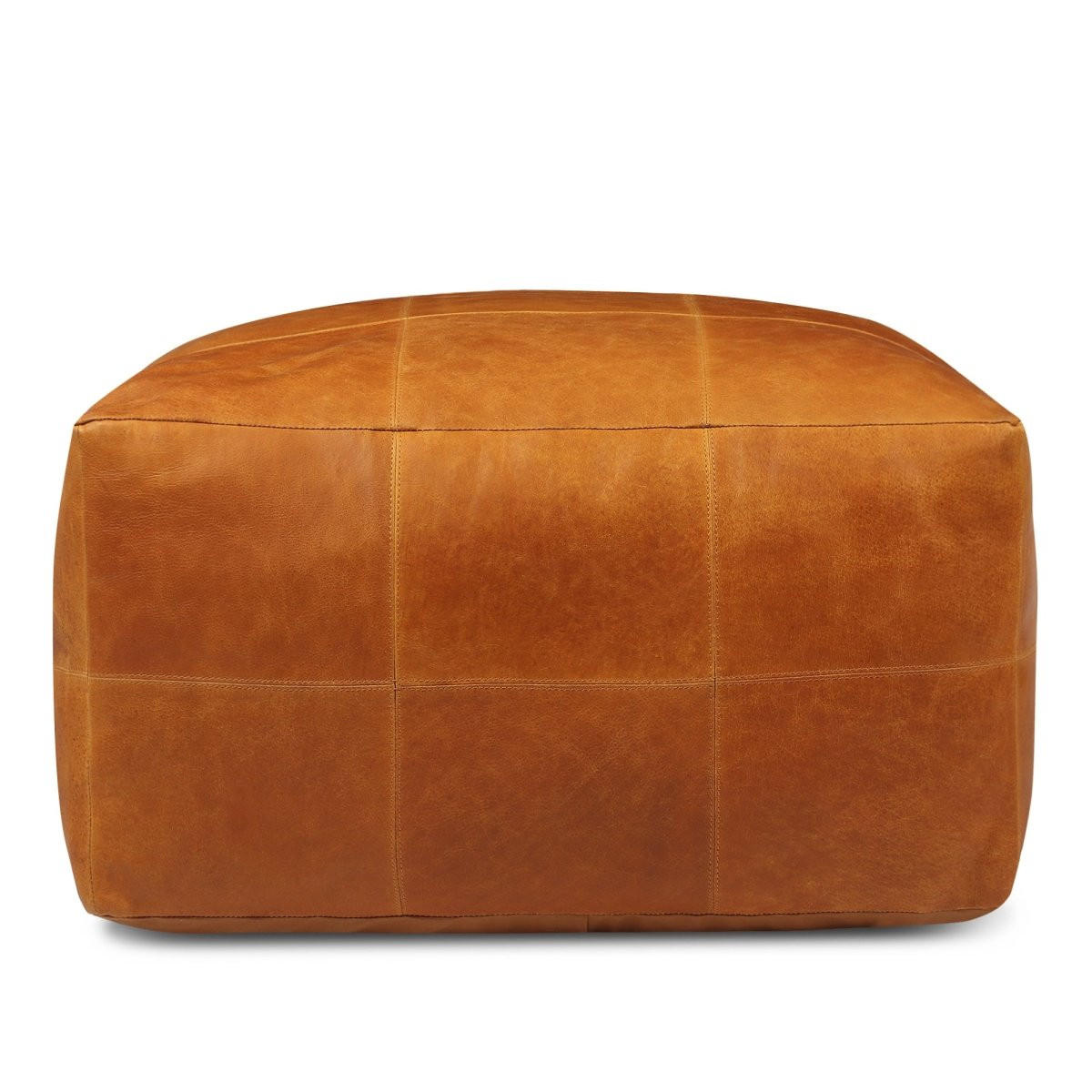 POUF 60/60/45 cm Echtleder Cognacbraun - Braun, Leder (60/45/60cm) - Furnhouse