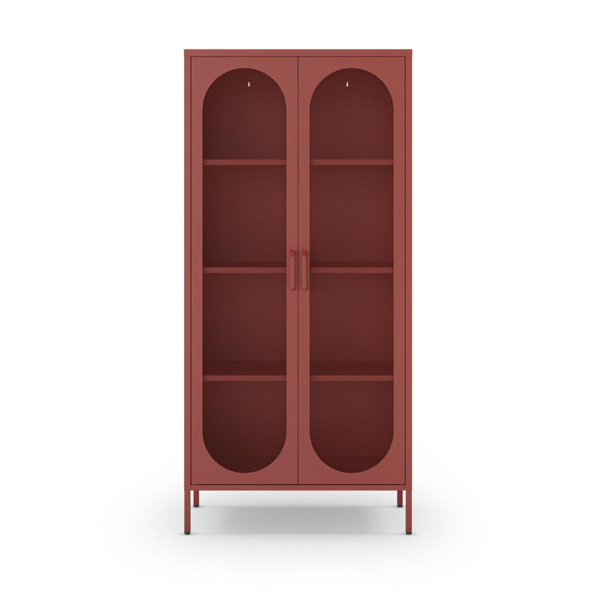 METALLVITRINE mit 2 Türen, Höhe 170 cm - Zio - Terrakotta - Terra cotta, Metall (80/170/40cm) - Drawer