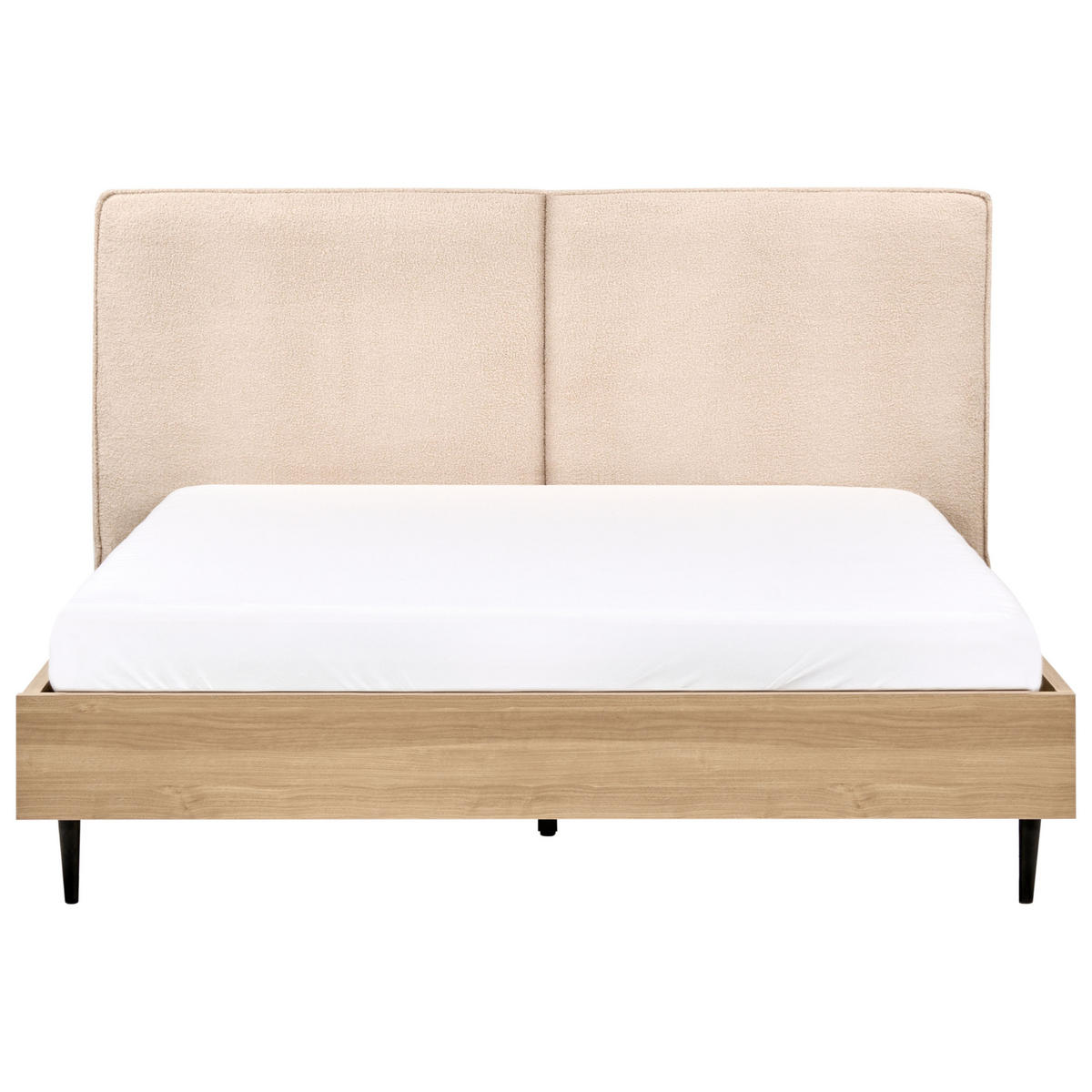 BETT mit Lattenrost 160x200 cm Beige Izernore - Beige, Textil (160/200cm) - Beliani