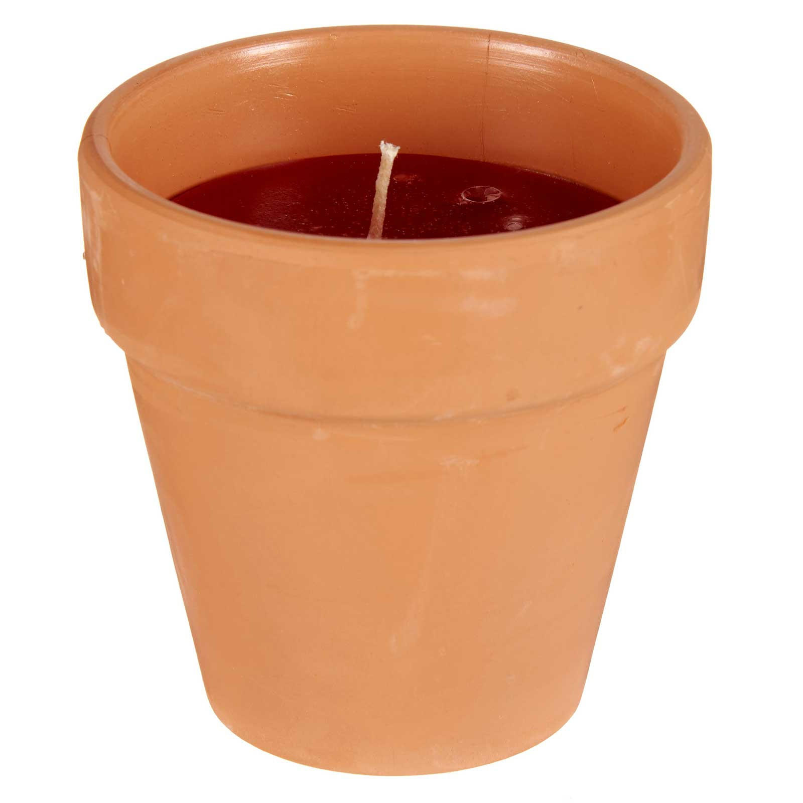 DUFTKERZE Geranie Ø 8 cm - Braun, Paraffin (8/8cm) - Ibergarden