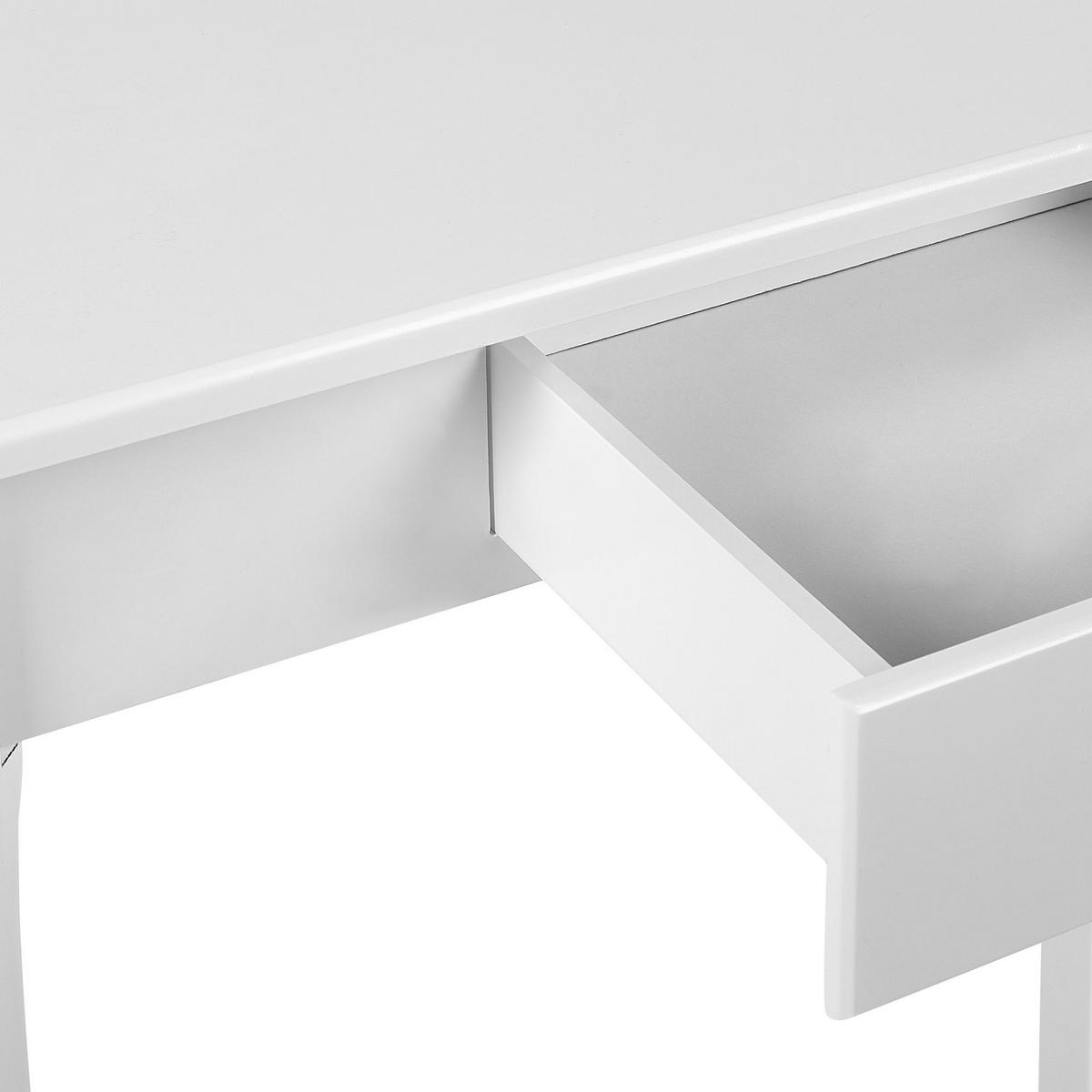 KONSOLENTISCH weiß 1 Schubladen Albia - Weiß, Holzwerkstoff (40/75/77cm) - Beliani