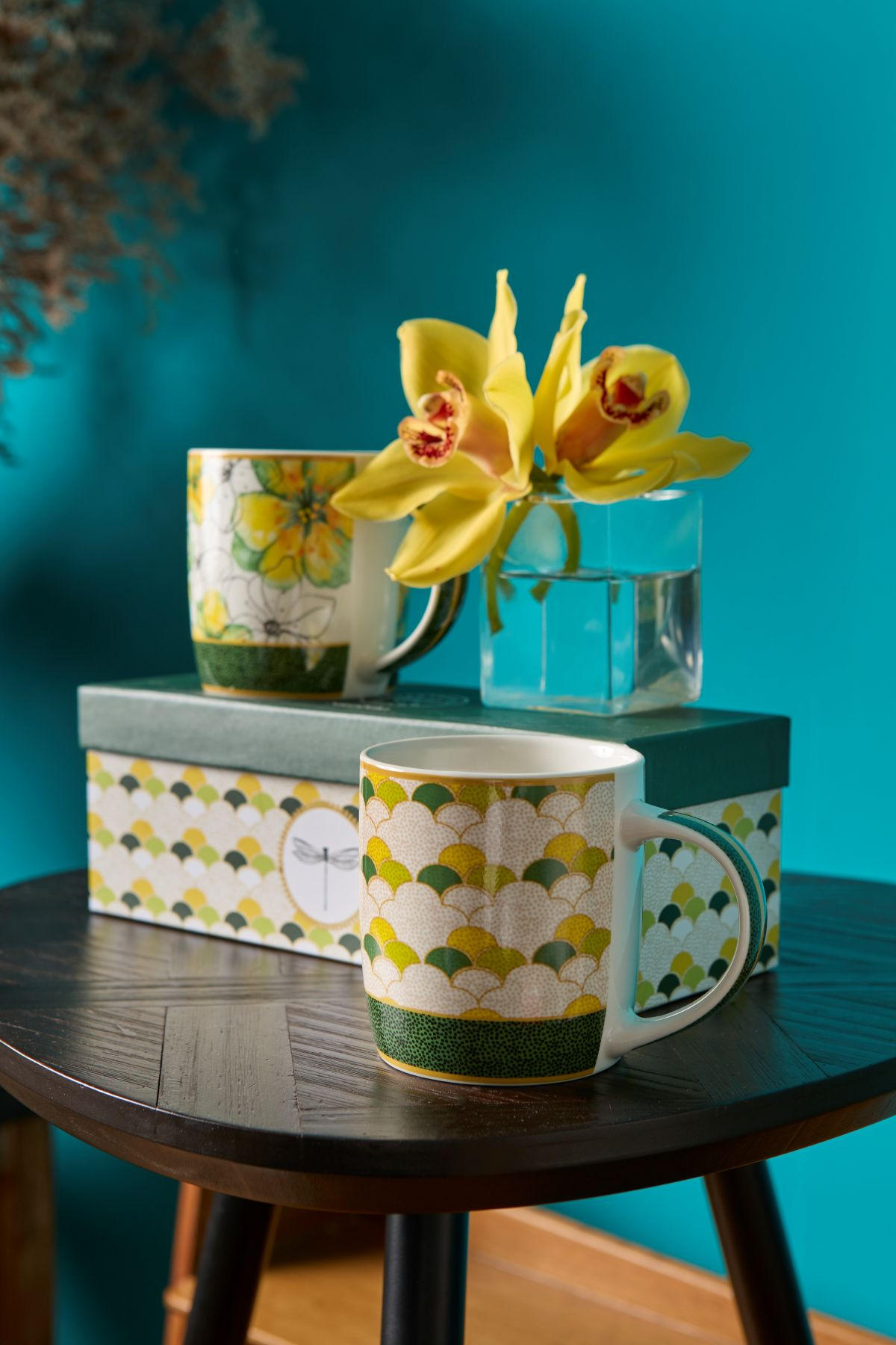 PORZELLANBECHER 2er Set MIRABILIA 350 ml "Libellula" - Orange, Keramik (0.36L) - Rose & Tulipani