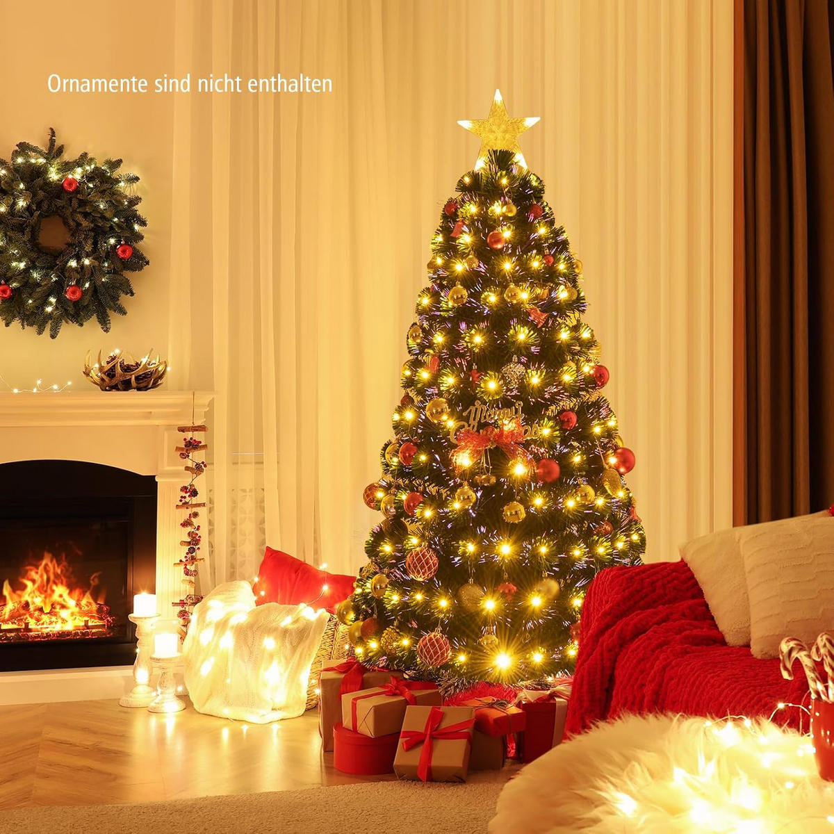 WEIHNACHTSBAUM Grün - Grün, Kunststoff (150cm) - COSTWAY