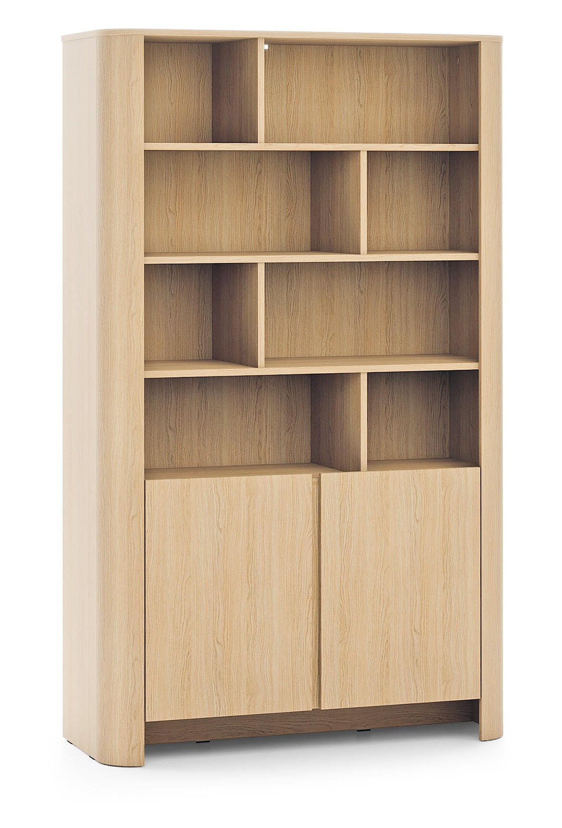 BÜROREGAL 100 cm 2 Türen Mezzano, Eiche Vicenza - Eichefarben, Holz (103/170/39cm) - Emporius