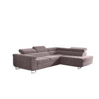 ECKSOFA mit Schlaffunktion und Bettkasten ATOM Violett Rechts - Violett, Holz/Textil (275/202cm) - Kaiser Möbel