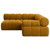 ECKSOFA modulares Sofa Mende-L1 - 190x190x70 cm Senfgelb Cord - Currygelb, Holzwerkstoff/Textil (190/190cm) - ALTDECOR