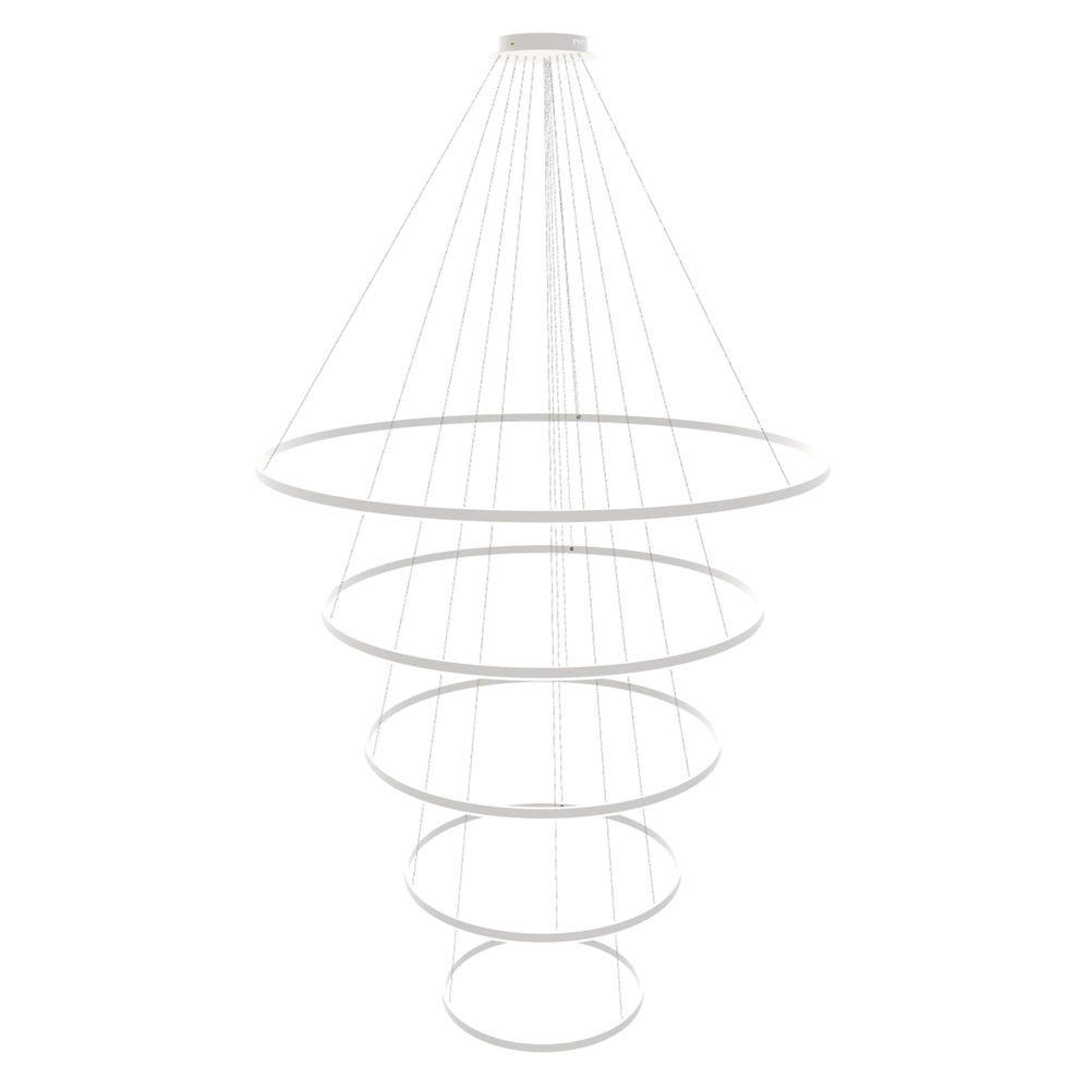 LED-HÄNGELAMPE 5er Ring Weiß Ø 150 | 120 | 100 | 80 | 60cm - Weiß, Metall (1.3/150/3.3cm) - s.luce