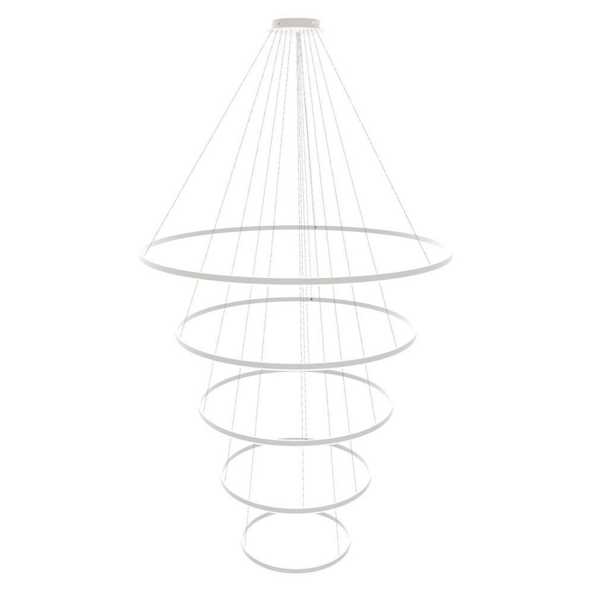 LED-HÄNGELAMPE 5er Ring Weiß Ø 150 | 120 | 100 | 80 | 60cm - Weiß, Metall (1.3/150/3.3cm) - s.luce