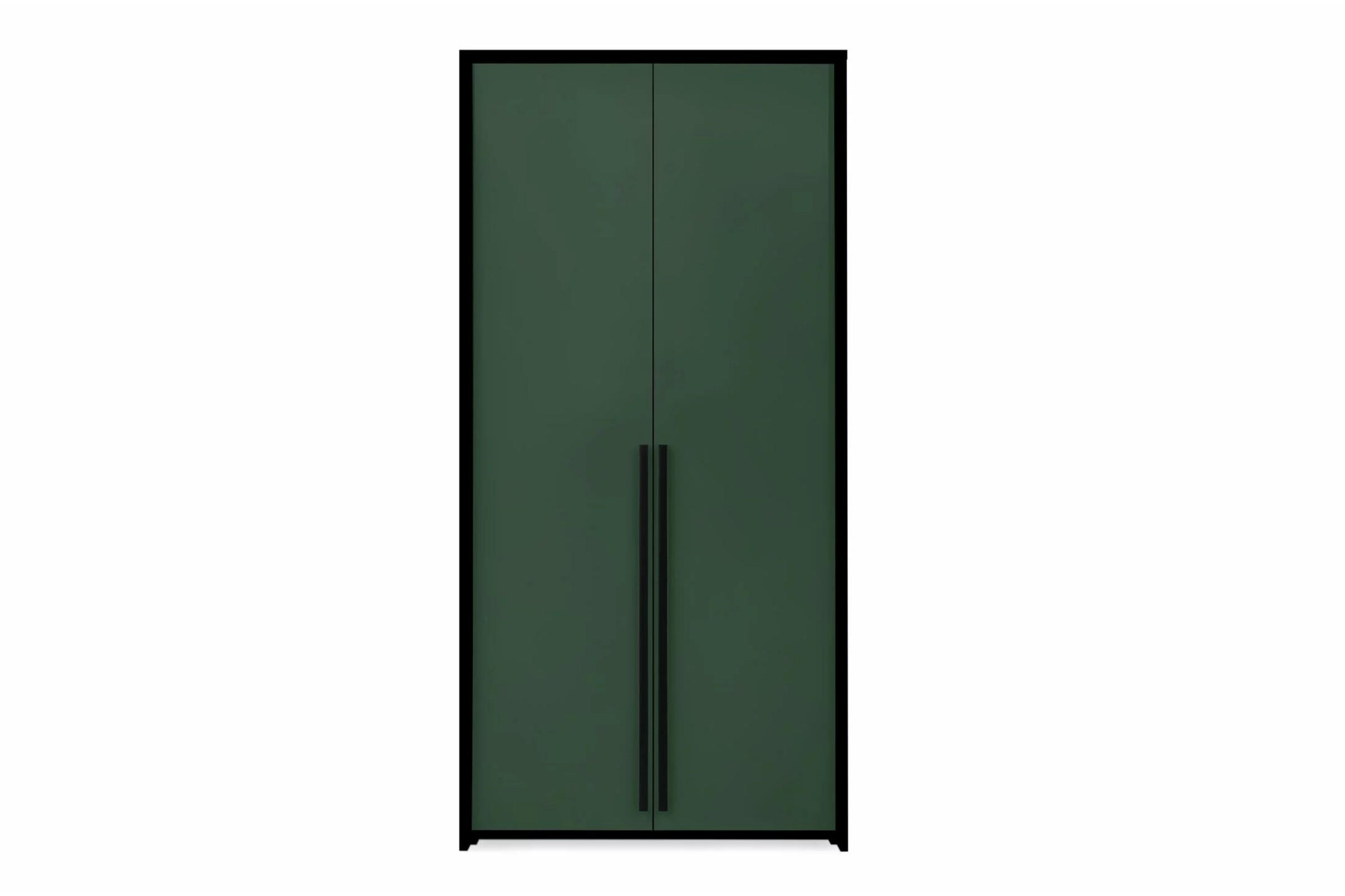 KLEIDERSCHRANK GENEVE 105/217/65 cm in Dunkelgrün - Dunkelgrün, Holzwerkstoff (105/217/65cm) - Deine Möbel 24
