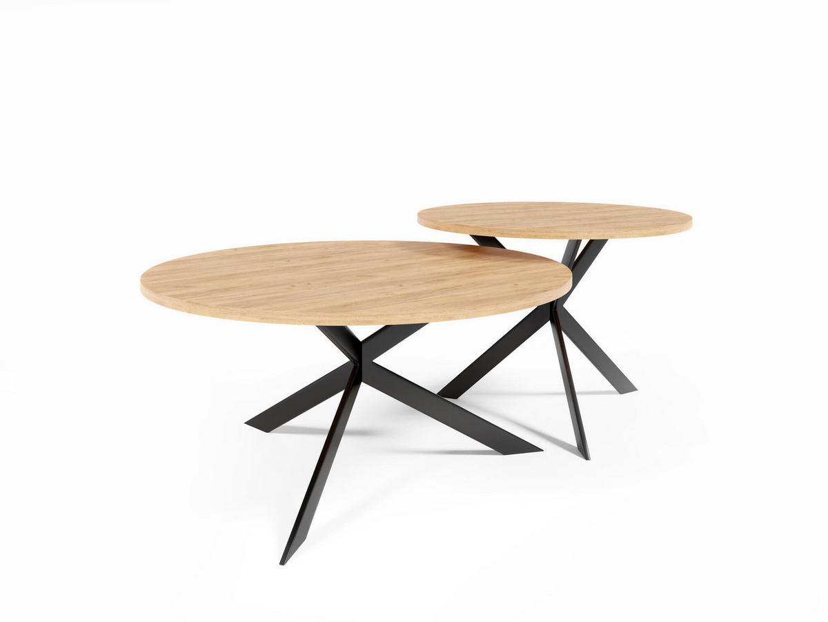 COUCHTISCH LIBRE Naturholz 75x75x36 cm - Eichefarben, Holzwerkstoff (75/75/36cm) - FURNLUX