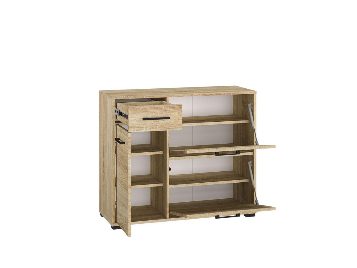 SCHUHSCHRANK – CARO 08 – 90 cm – Caro – Sonoma Eiche - Sonoma Eiche, Holzwerkstoff (90/76/34cm) - hi-markt