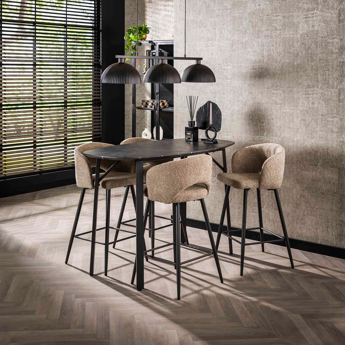 BARTISCH Deen Schwarz 75/140/ 92 cm - Schwarz, Holz (75/140/92cm) - Hoyz Collection