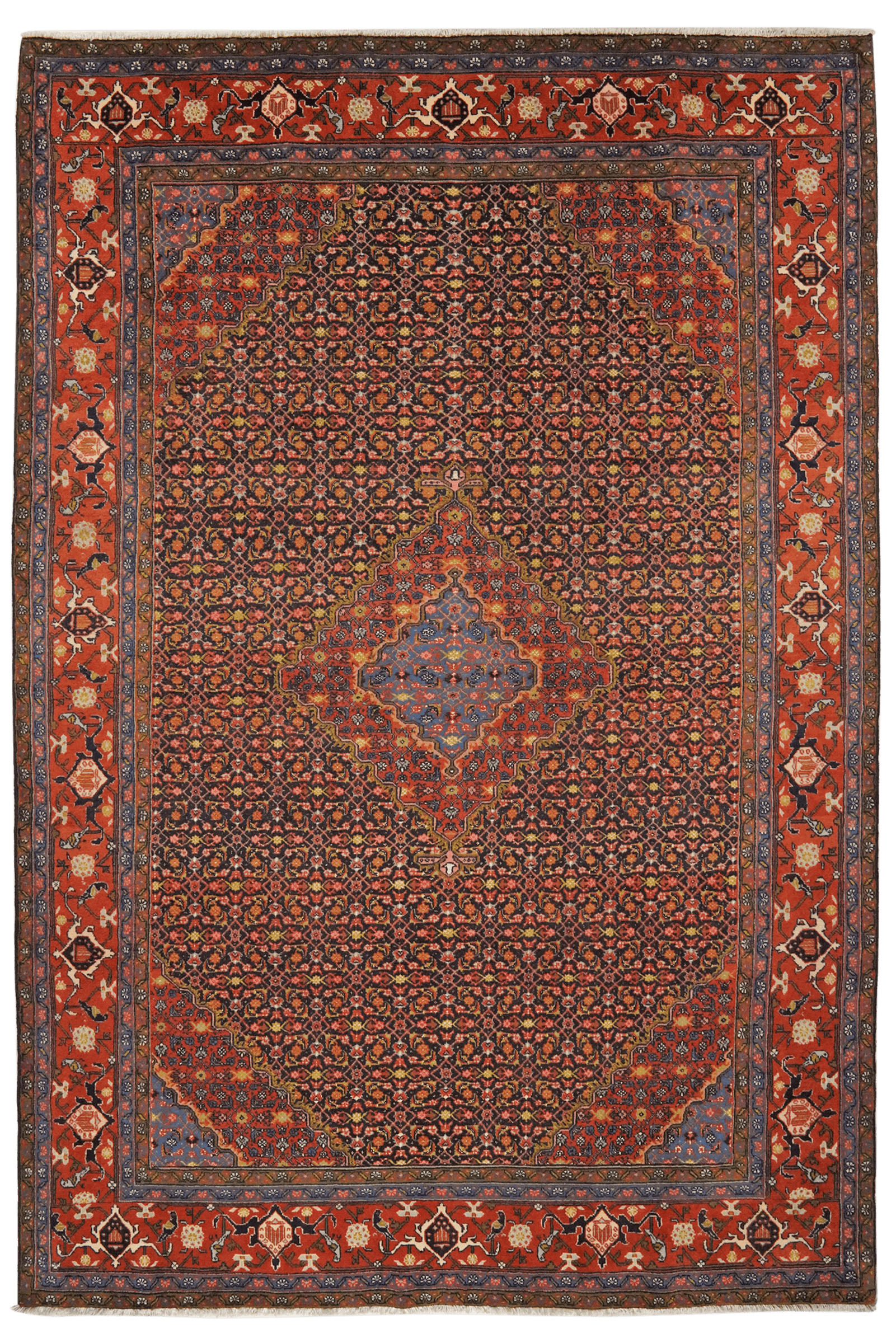 ORIENTTEPPICH handgeknüpft Ardebil Blau 297/200 cm Schurwolle - Blau, Textil (200/297cm) - Looma