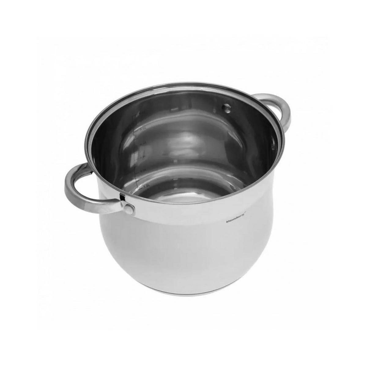 TOPF Silber 24/24/20 cm KB7163 - Silberfarben, Metall (24cm) - Klausberg 