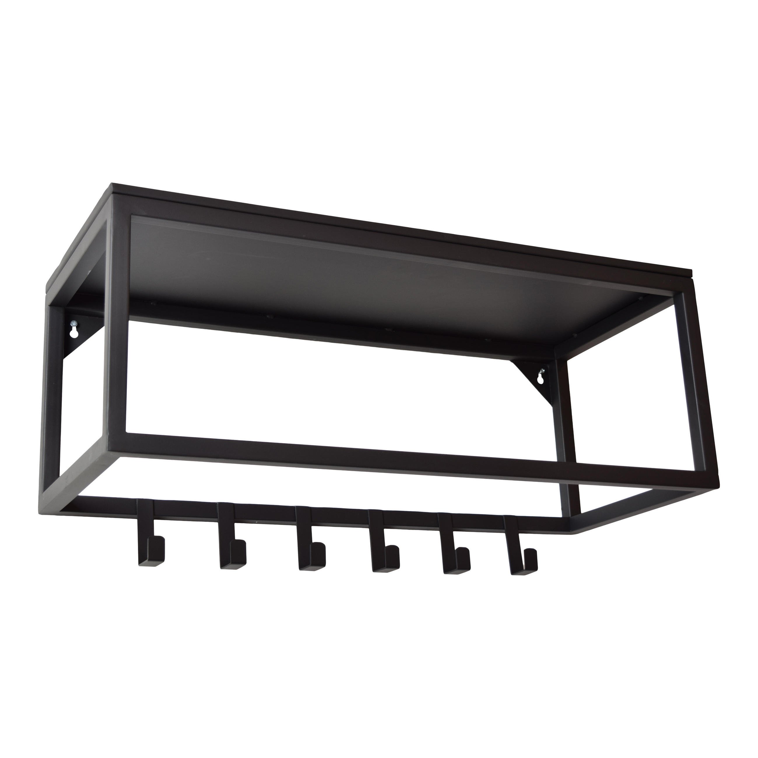 KLEIDERABLAGE Blacky Schwarz - Schwarz, Metall (25/70/30cm) - LOFT42