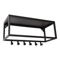 KLEIDERABLAGE Blacky Schwarz - Schwarz, Metall (25/70/30cm) - LOFT42