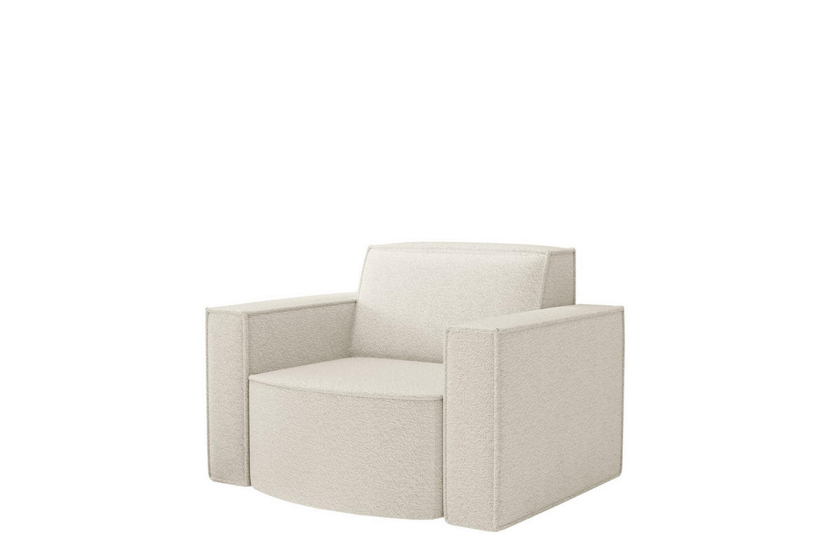 SESSEL Palma Ascot Bukla - Beige, Holzwerkstoff/Textil (98/74/89cm) - Fun Möbel