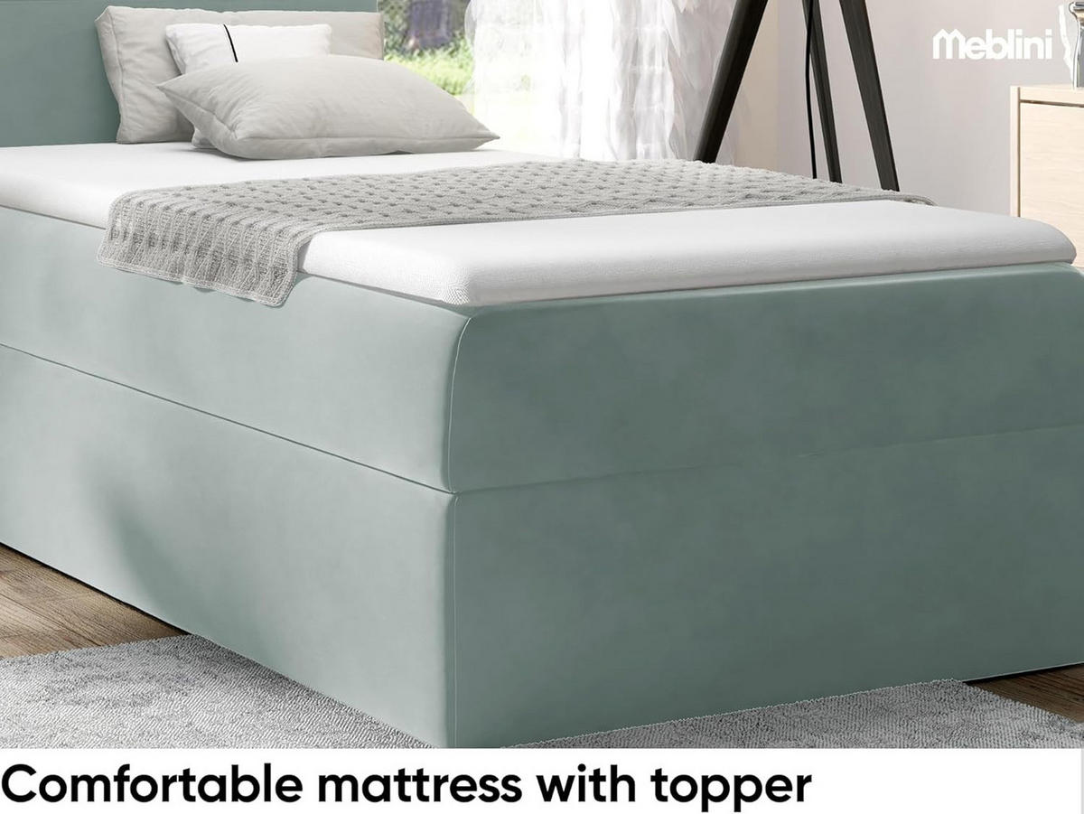 KINDERBETT MINO 1 - Blaugrau, Holzwerkstoff (104/208cm) - Meblini